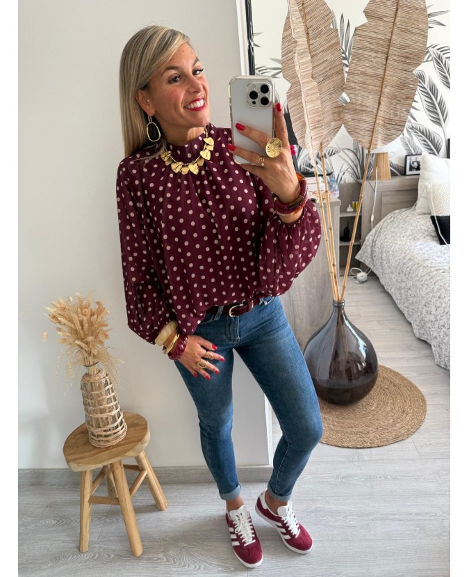 BLOUSE MARIANE - BORDEAUX