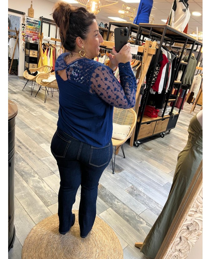 BLOUSE CHERINE PULPEUSE - MARINE