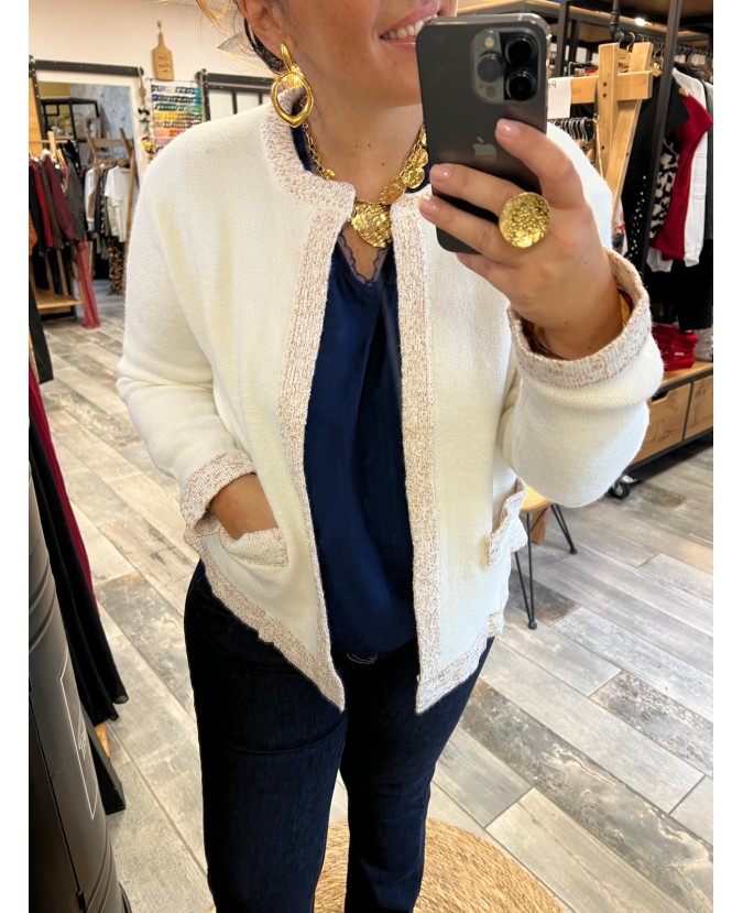 GILET AMBRINE - ÉCRU