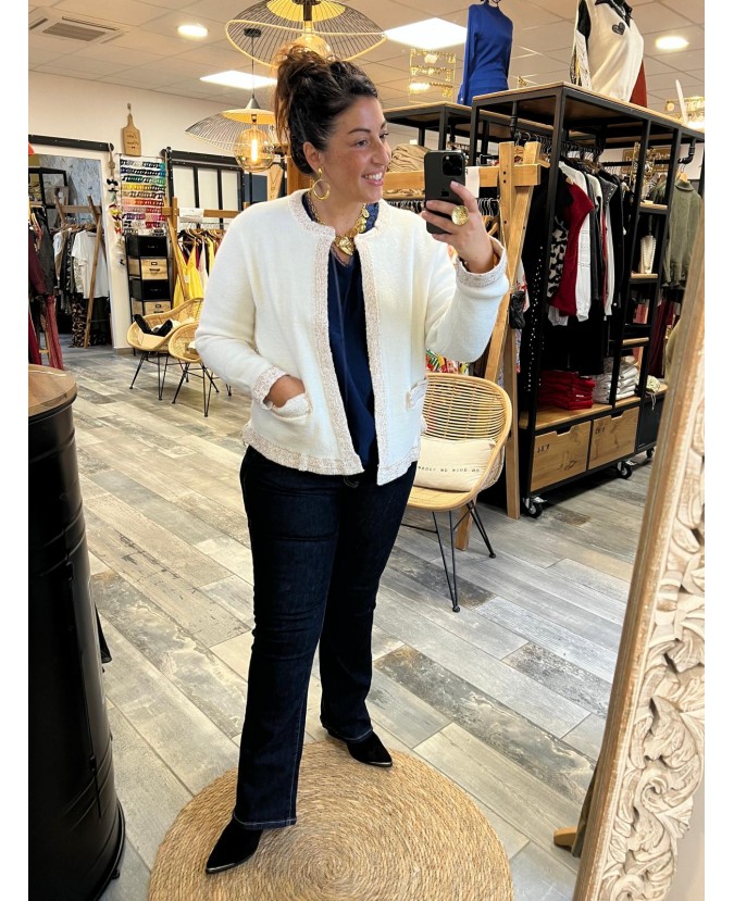 GILET AMBRINE - ÉCRU