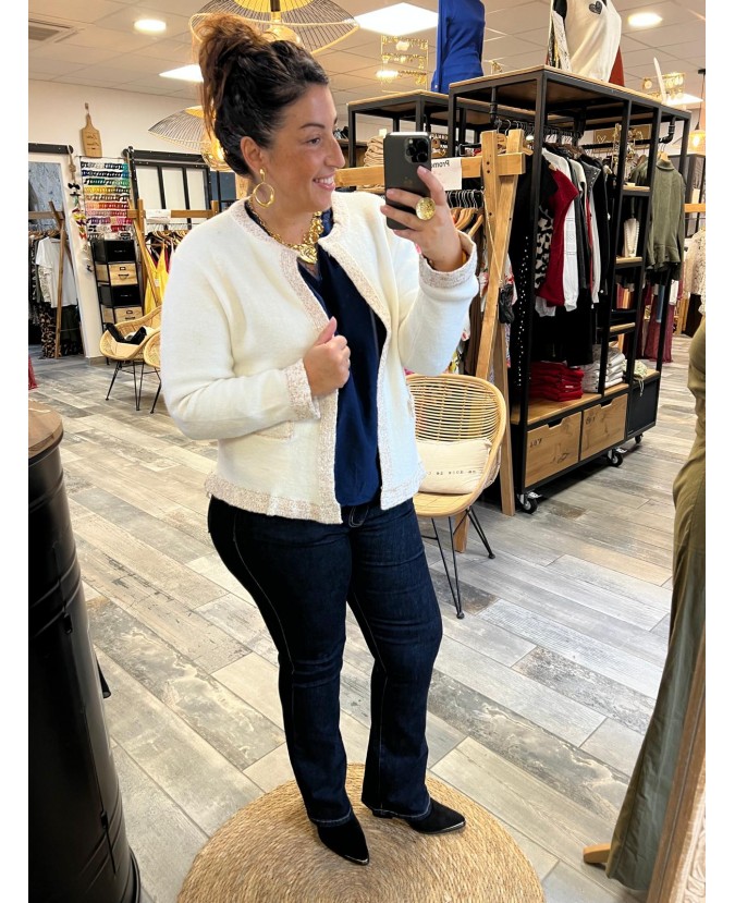 GILET AMBRINE - ÉCRU