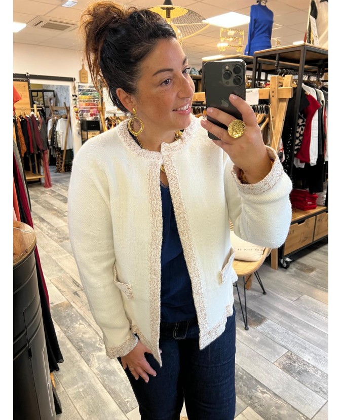 GILET AMBRINE - ÉCRU