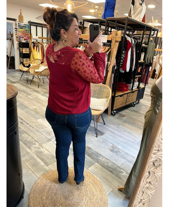 BLOUSE CHERINE PULPEUSE - ROUGE