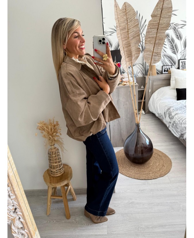 VESTE MINDY - TAUPE