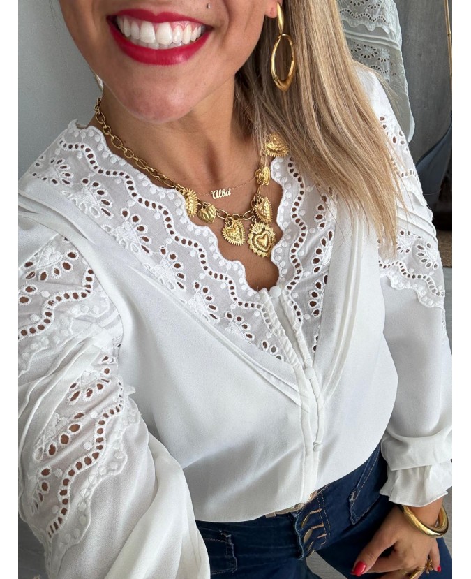 BLOUSE MOIRA - BLANC