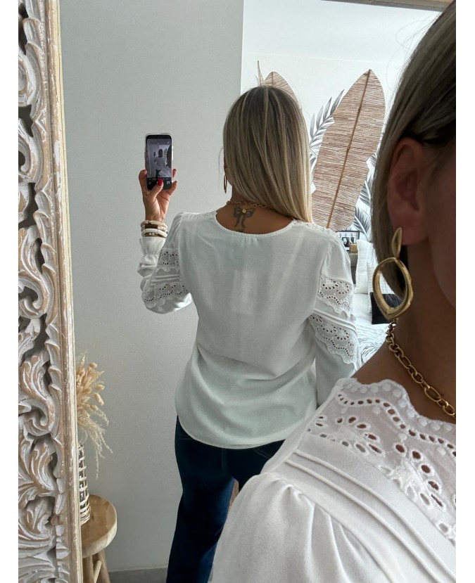 BLOUSE MOIRA - BLANC