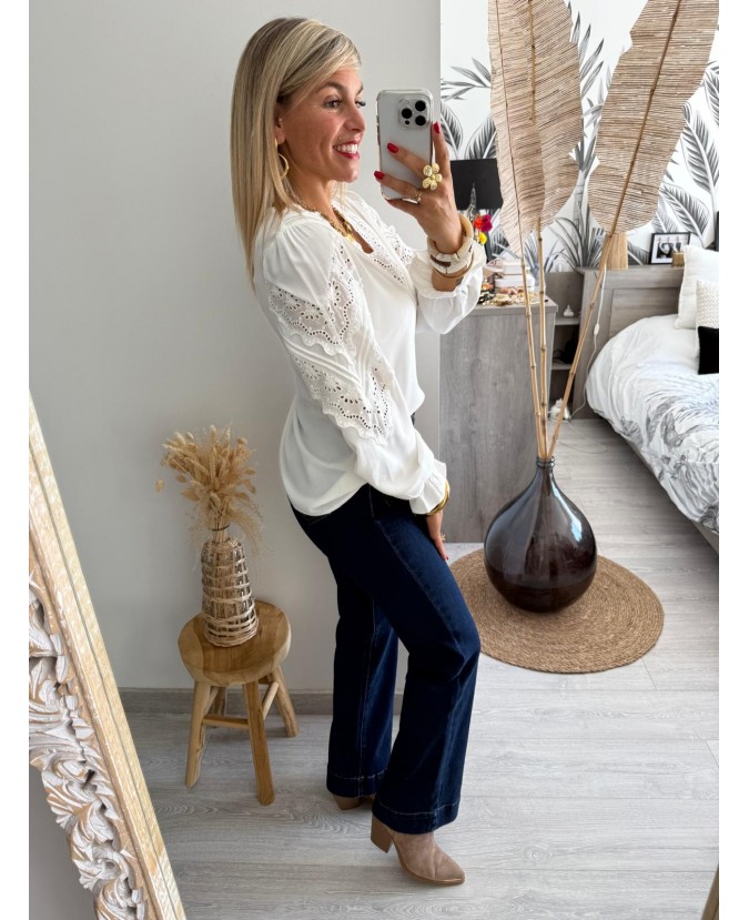 BLOUSE MOIRA - BLANC