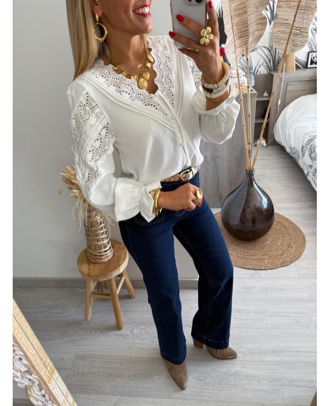 BLOUSE MOIRA - BLANC