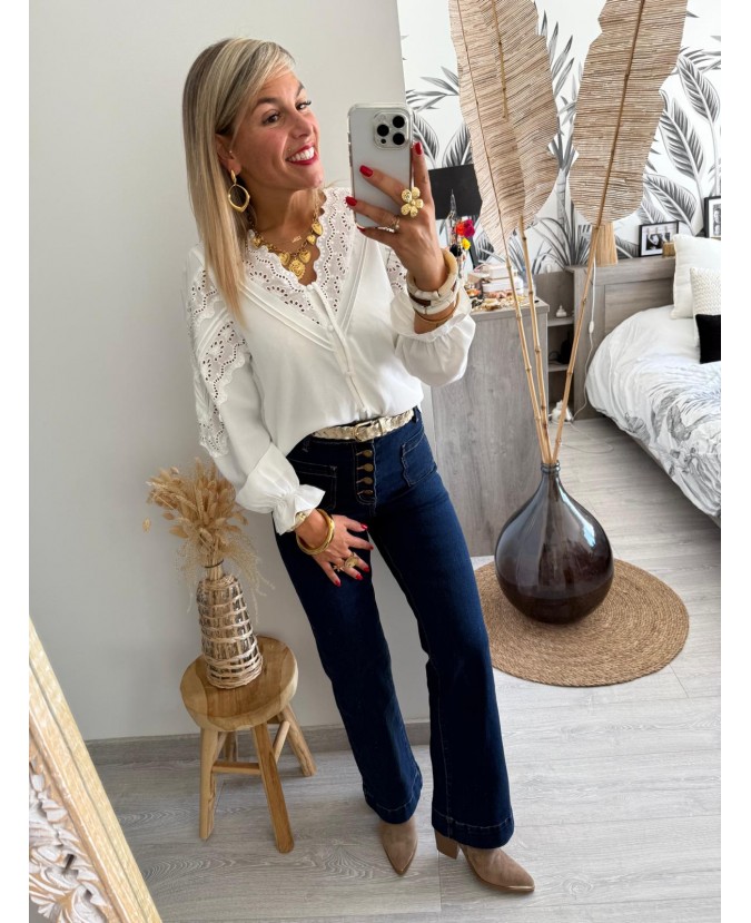 BLOUSE MOIRA - BLANC