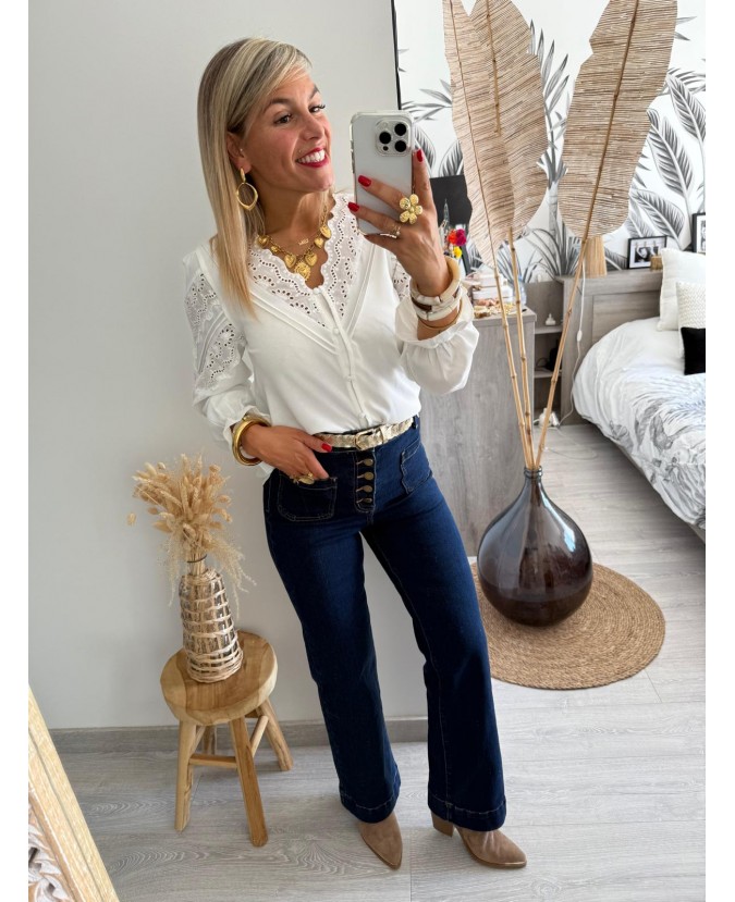 BLOUSE MOIRA - BLANC