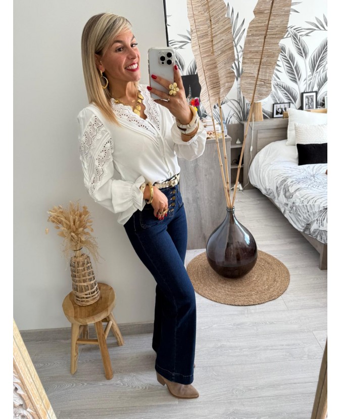 BLOUSE MOIRA - BLANC