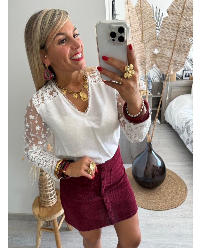 BLOUSE CHERINE - BLANC