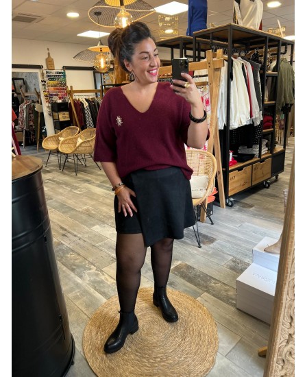 JUPE SHORT PULP ZAIRA - NOIR