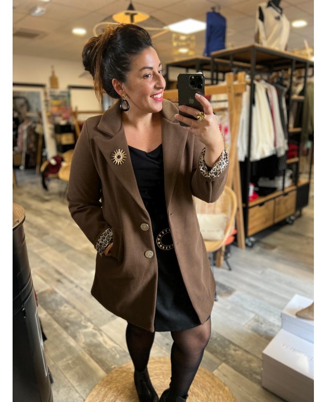 MANTEAU LIANA PULPEUSE - CHOCOLAT