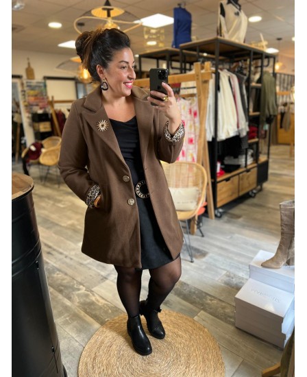MANTEAU LIANA PULPEUSE - CHOCOLAT