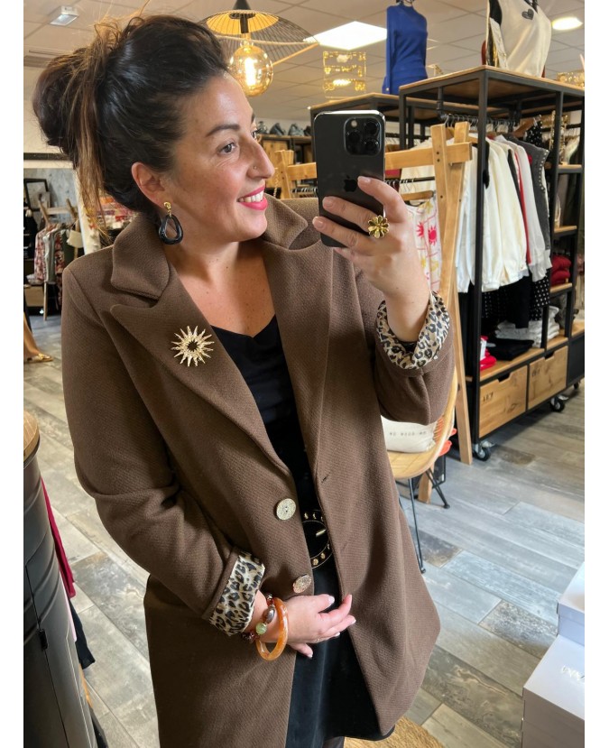 MANTEAU LIANA PULPEUSE - CHOCOLAT