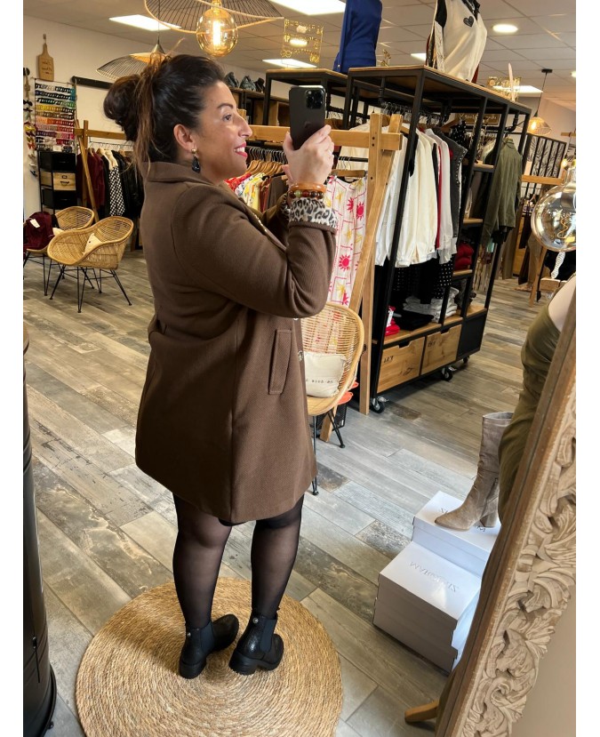 MANTEAU LIANA PULPEUSE - CHOCOLAT