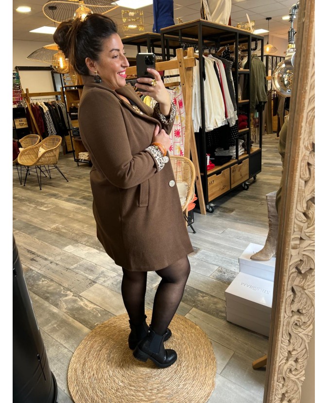 MANTEAU LIANA PULPEUSE - CHOCOLAT