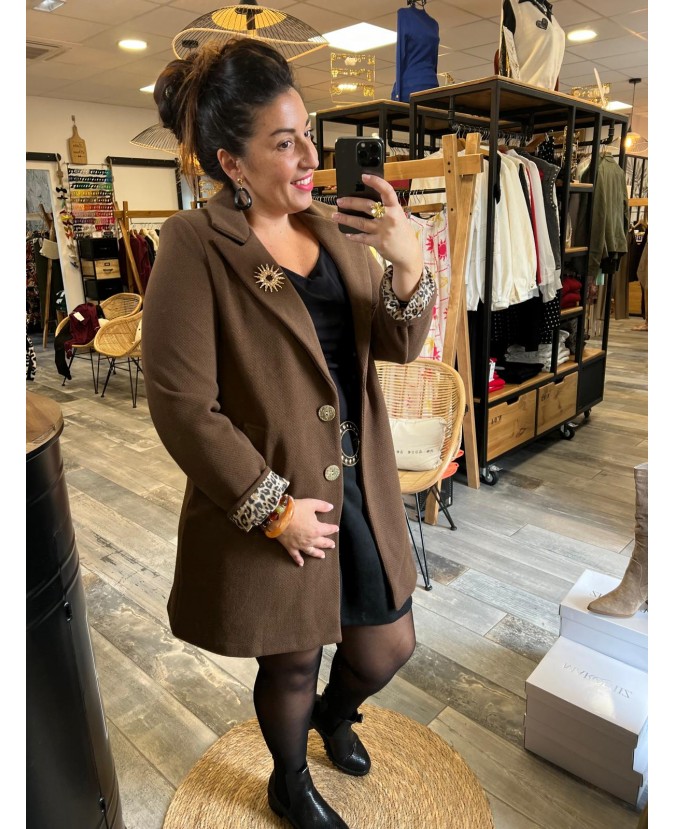 MANTEAU LIANA PULPEUSE - CHOCOLAT