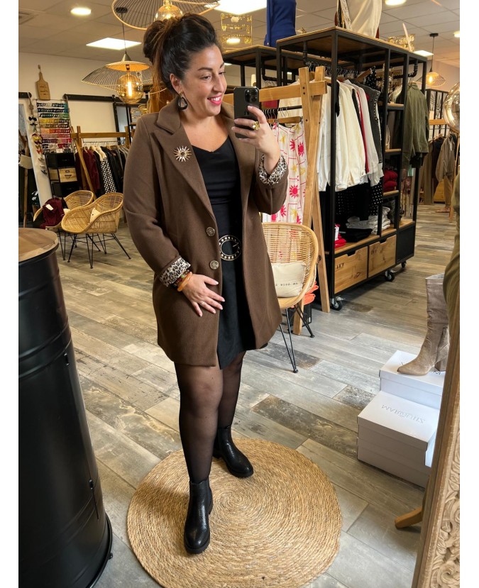MANTEAU LIANA PULPEUSE - CHOCOLAT