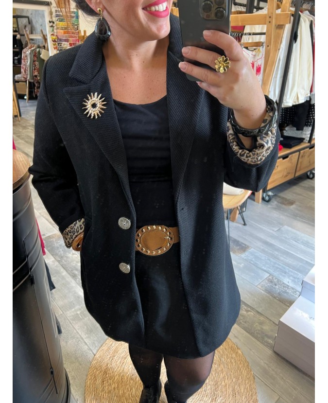 MANTEAU LIANA PULPEUSE - NOIR