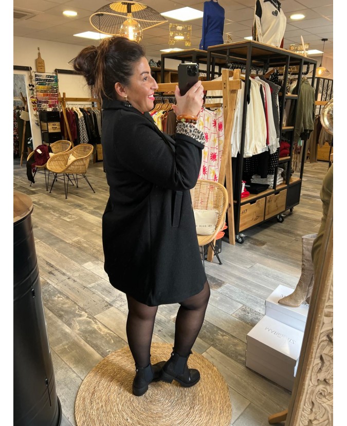 MANTEAU LIANA PULPEUSE - NOIR