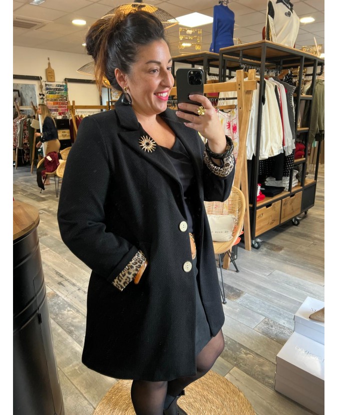 MANTEAU LIANA PULPEUSE - NOIR
