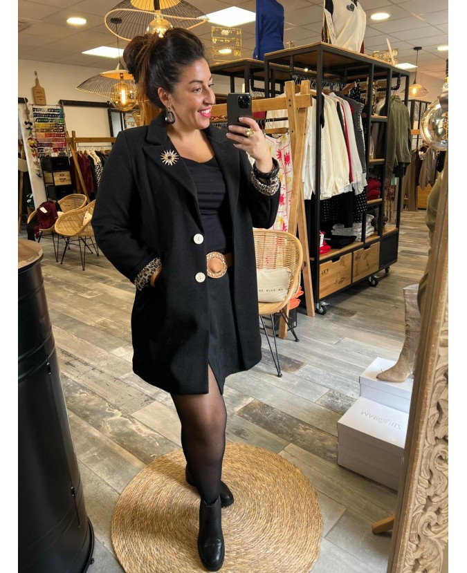 MANTEAU LIANA PULPEUSE - NOIR