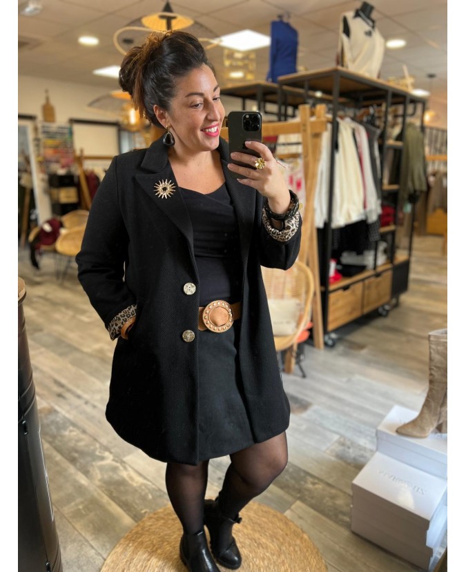 MANTEAU LIANA PULPEUSE - NOIR