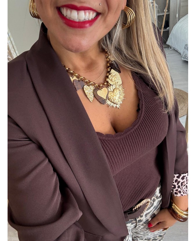 BLAZER SAMANTHA - CHOCOLAT