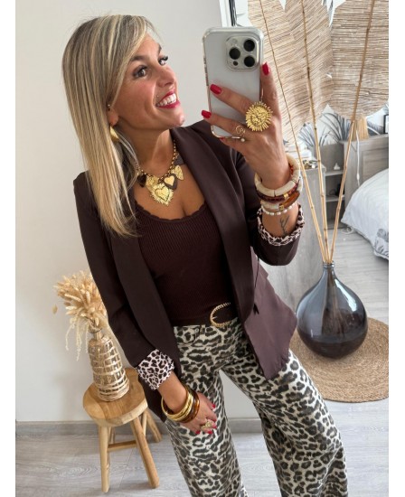 BLAZER SAMANTHA - CHOCOLAT