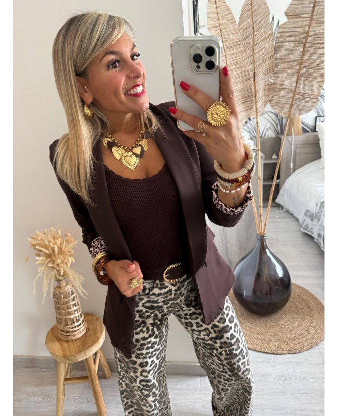 BLAZER SAMANTHA - CHOCOLAT