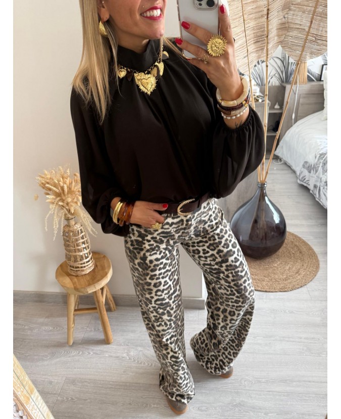 BLOUSE JENNY - CHOCOLAT