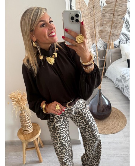 BLOUSE JENNY - CHOCOLAT