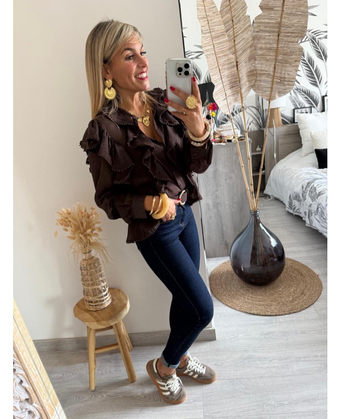 CHEMISE DAVINA - CHOCO