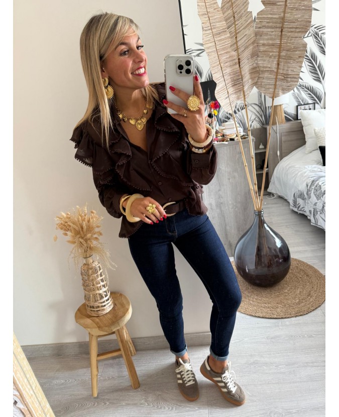 CHEMISE DAVINA - CHOCO