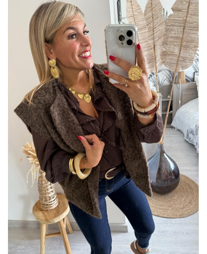 CHEMISE DAVINA - CHOCO