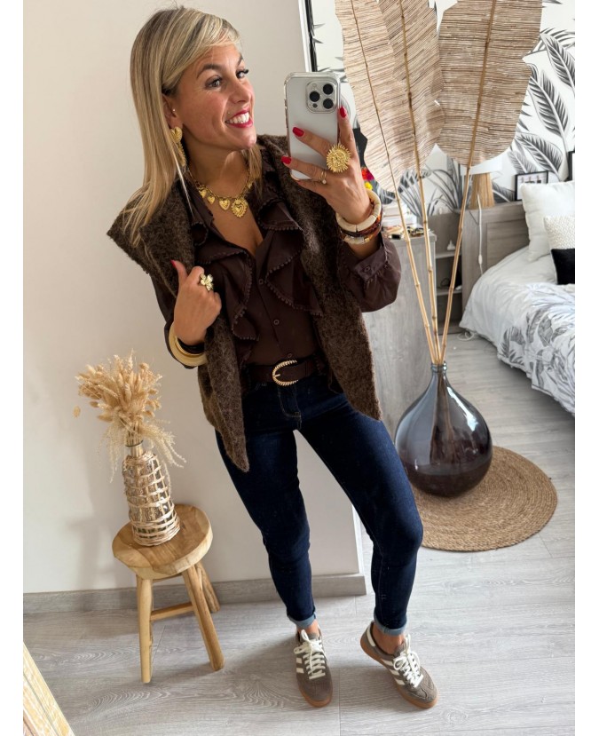 CHEMISE DAVINA - CHOCO