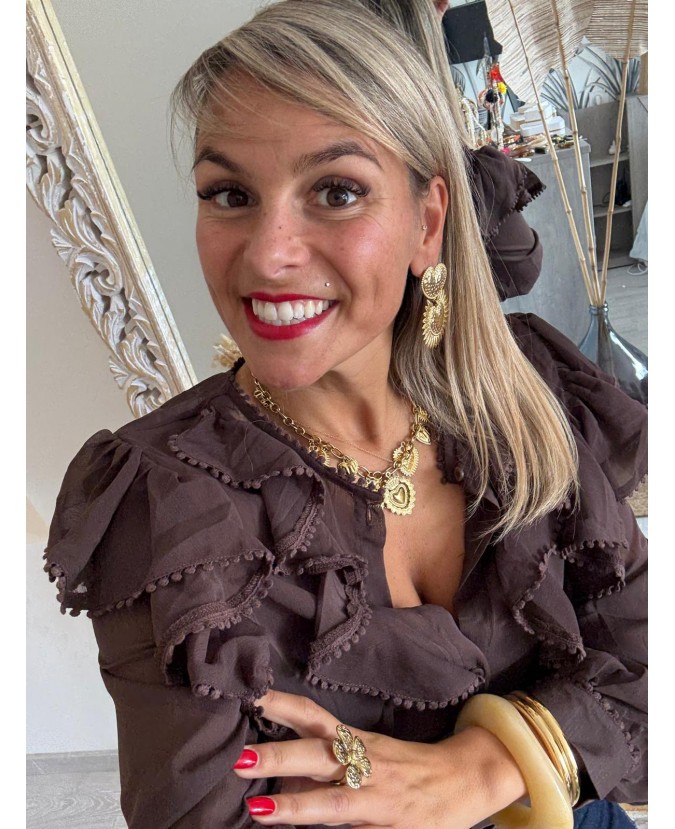 CHEMISE DAVINA - CHOCO