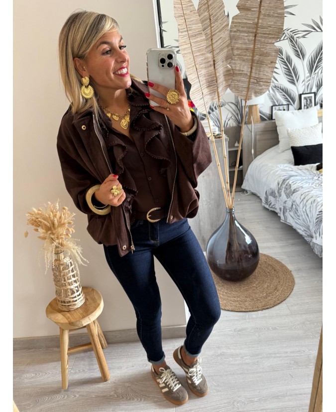 CHEMISE DAVINA - CHOCO
