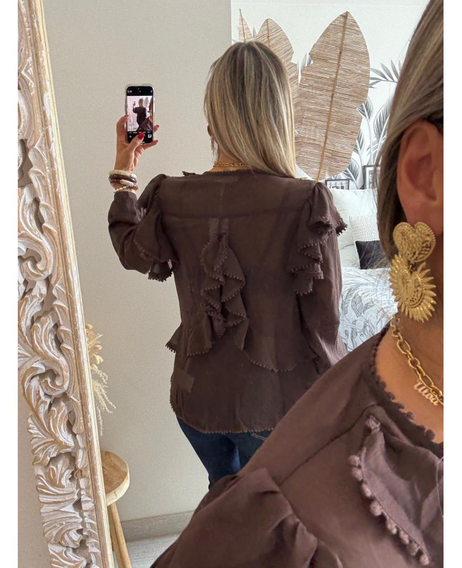 CHEMISE DAVINA - CHOCO