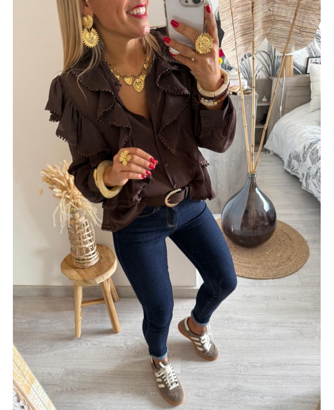 CHEMISE DAVINA - CHOCO