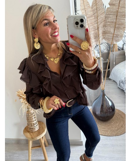 CHEMISE DAVINA - CHOCO