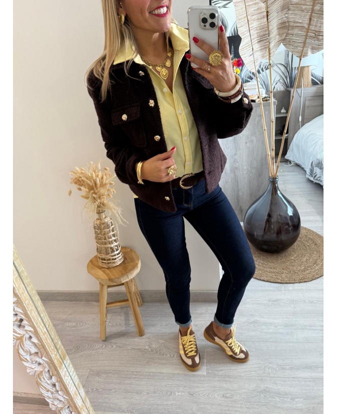 VESTE IZZIE - CHOCOLAT