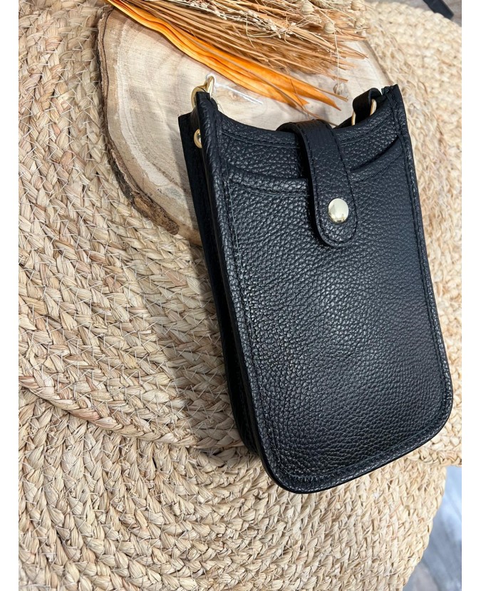 POCHETTE TÉLEPHONE ORNA - NOIR