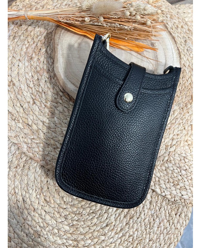 POCHETTE TÉLEPHONE ORNA - NOIR