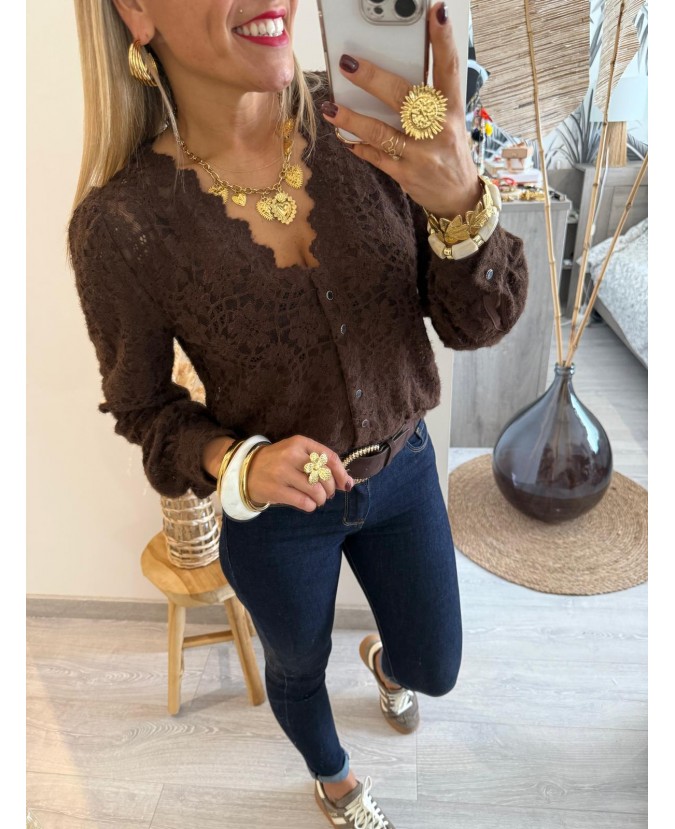 BLOUSE SELMA - CHOCOLAT