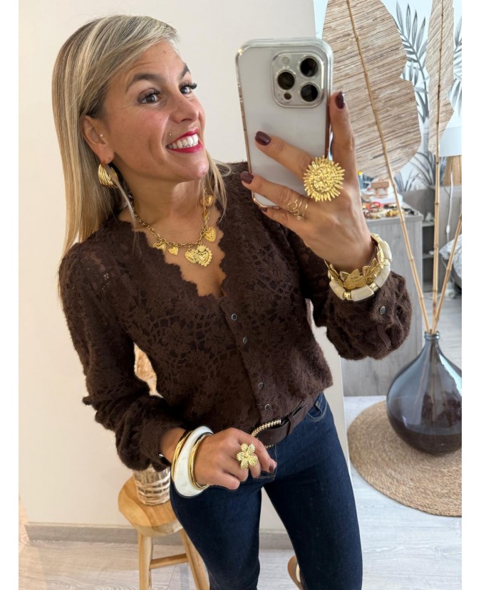 BLOUSE SELMA - CHOCOLAT