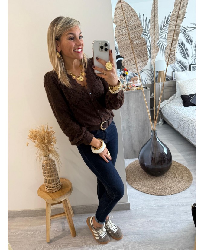 BLOUSE SELMA - CHOCOLAT