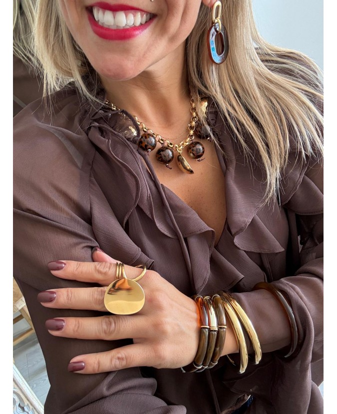 BLOUSE AELYS - CHOCOLAT